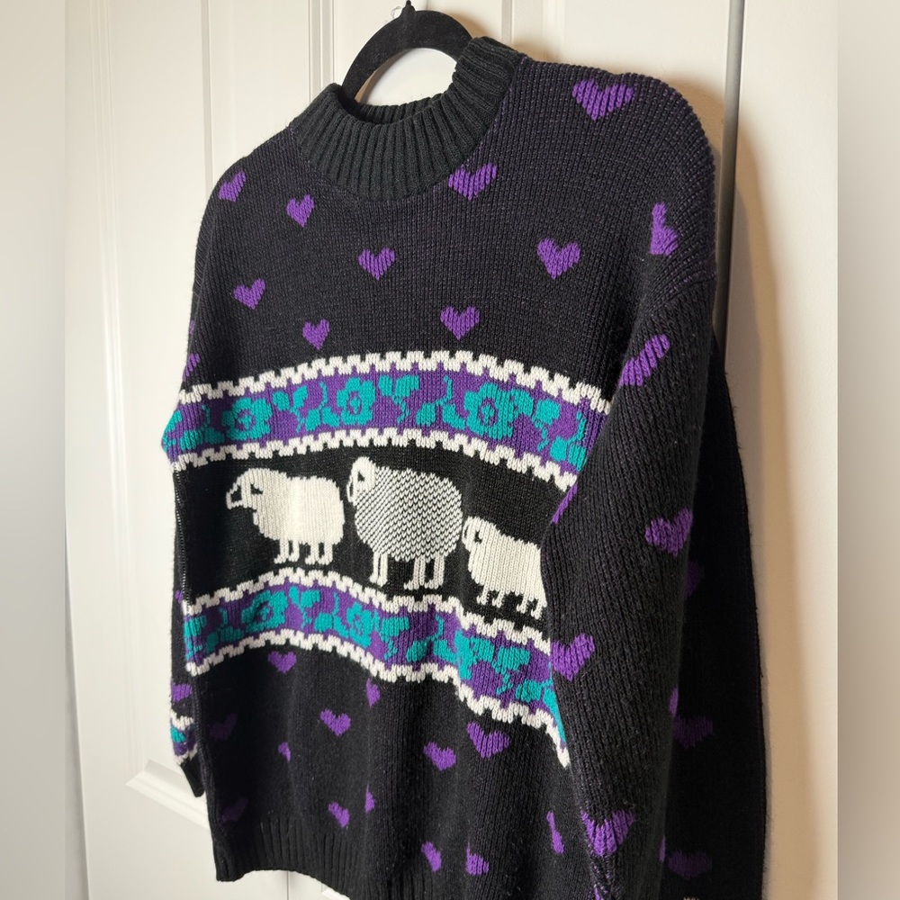 Vintage Private Eyes Sheep Sweater - Picture 2 of 5
